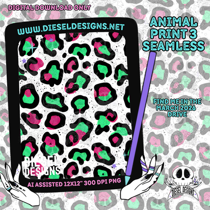Animal Print 3 Seamless | Seamless File | 300 DPI | 12" x 12" | Digital File only