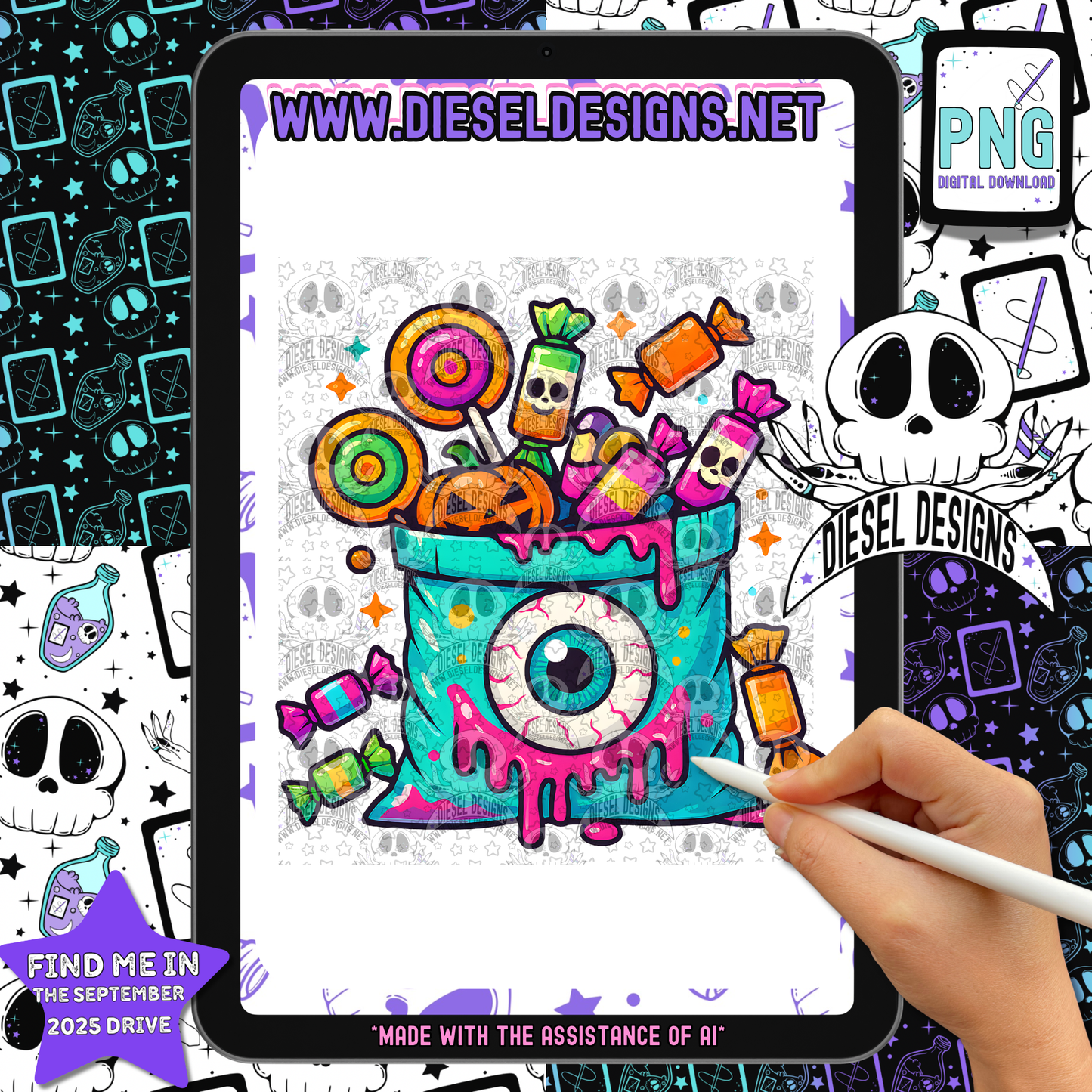 Candy Bag PNG  | 300 DPI | Transparent PNG | Digital File Only