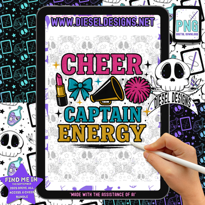 Cheer Captain PNG  | 300 DPI | Transparent PNG | Digital File Only