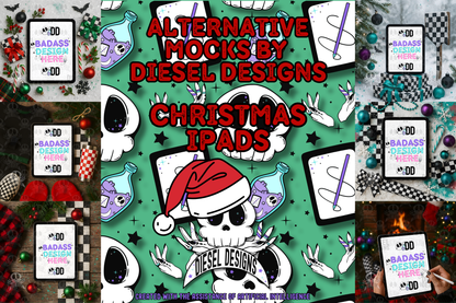 Christmas Themed Ipad AI Assisted Mock UPs Set Of 6 | PNG | Mock Up