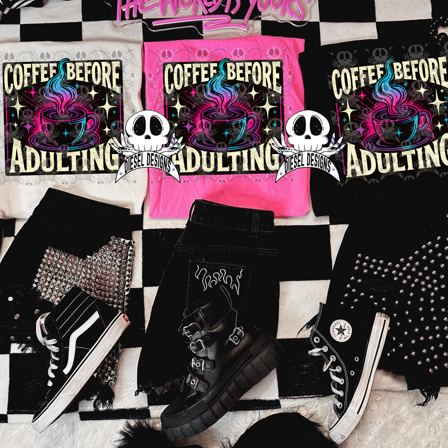 The Caffeinated Collab With RevelYou Designs | 300 DPI | PNG | Collab | Digital File Only