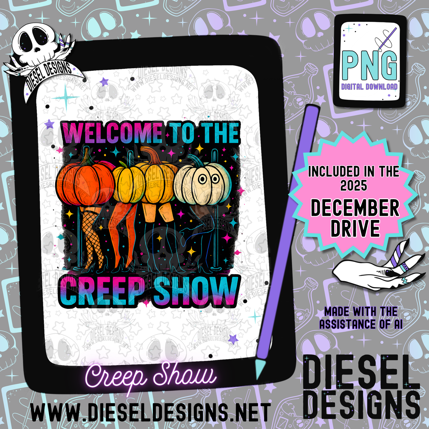Creep Show PNG  | 300 DPI | Transparent PNG | Digital File Only