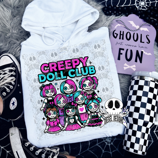 Creepy Doll Club PNG  | 300 DPI | Transparent PNG | Digital File Only