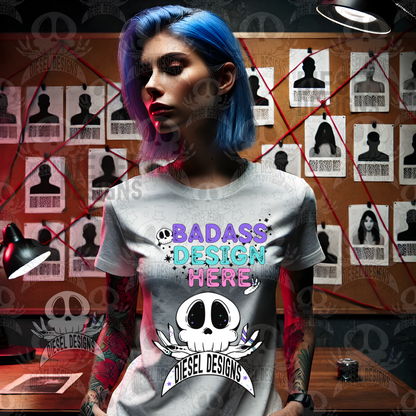 White Tshirt Crime Board Set of 3 Mock Ups | AI Assisted Mock UP | PNG |