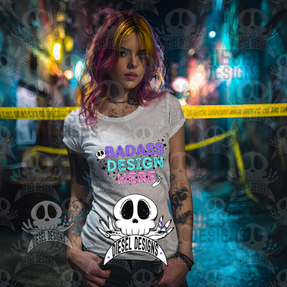 White Tshirt Crime Scene 2 Set of 11 Mock Ups | AI Assisted Mock UP | PNG |