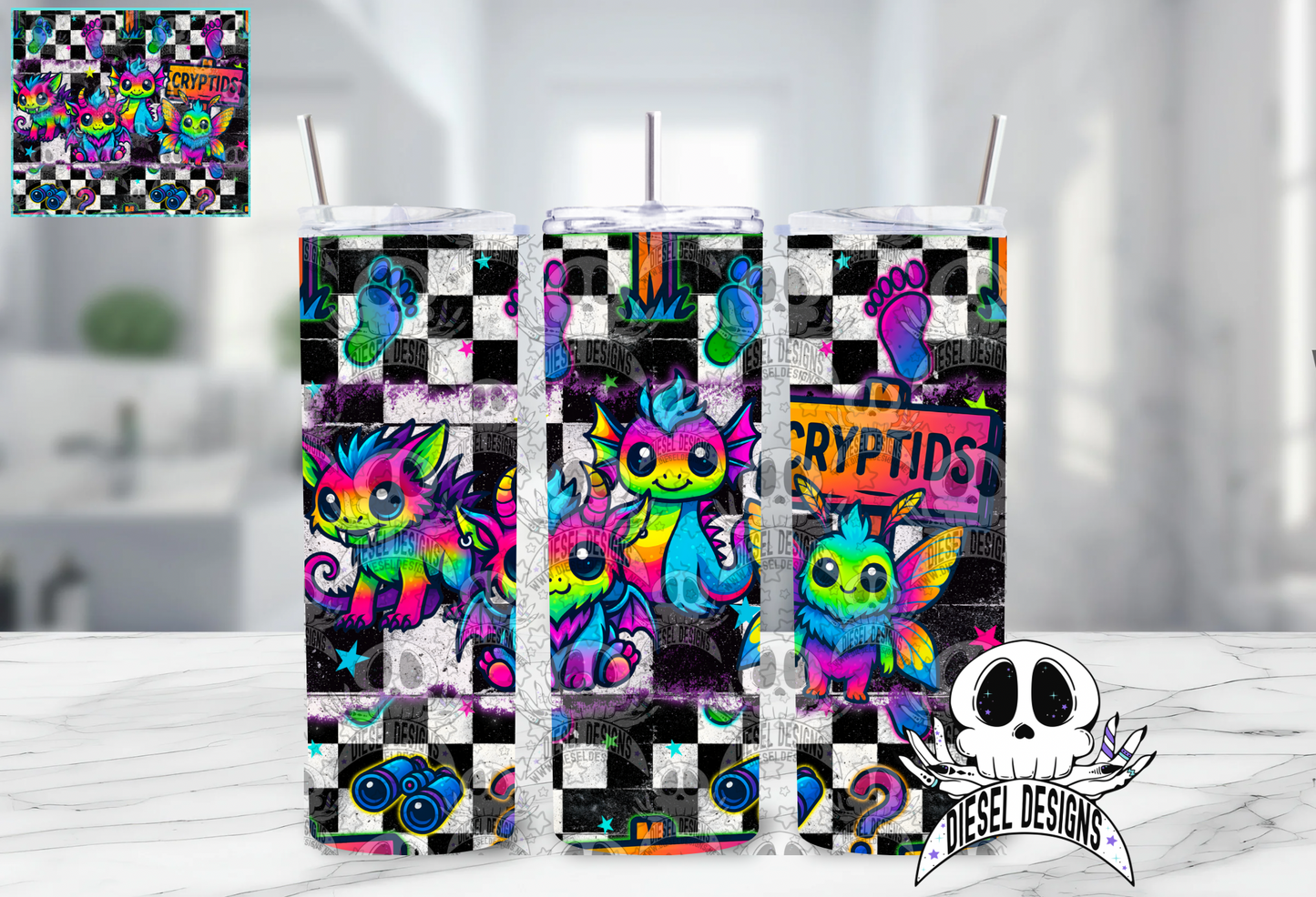 Kawaii Cryptids Collab With Emerald Ink|  Files | PNG | Collab | Seamless