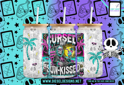 Cursed But Sunkissed LIBBY WRAP | 300 DPI PNG | 16 oz Libby Wrap | Digital File Only