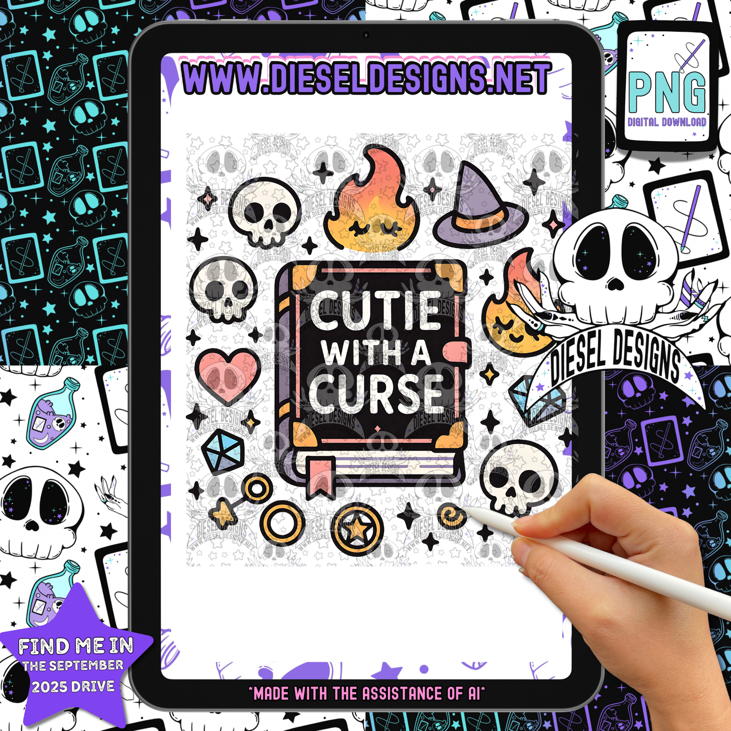 Cutie With A Curse V2 PNG  | 300 DPI | Transparent PNG | Digital File Only