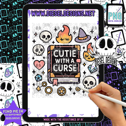 Cutie With A Curse V2 PNG  | 300 DPI | Transparent PNG | Digital File Only