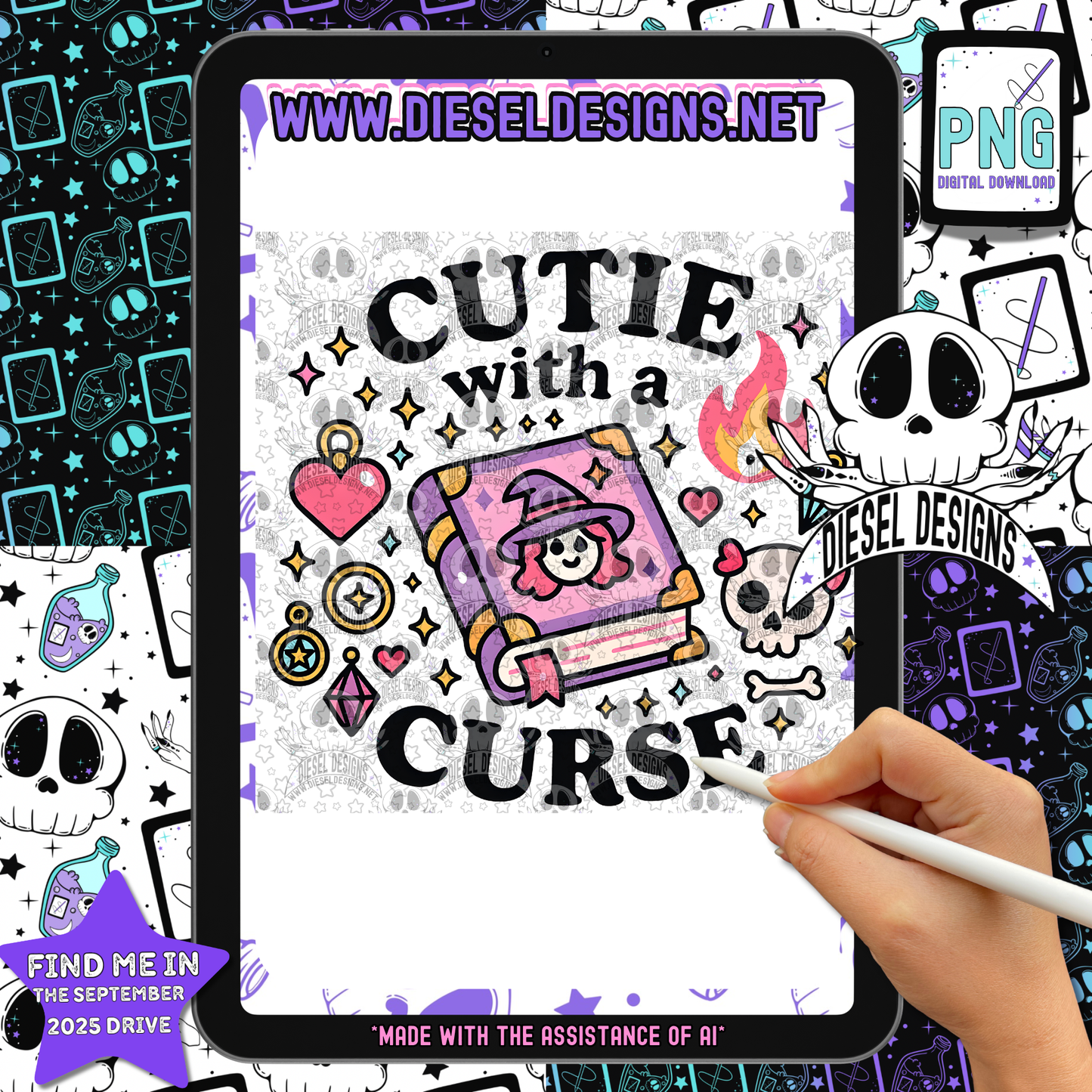 Cutie With A Curse V1 PNG  | 300 DPI | Transparent PNG | Digital File Only
