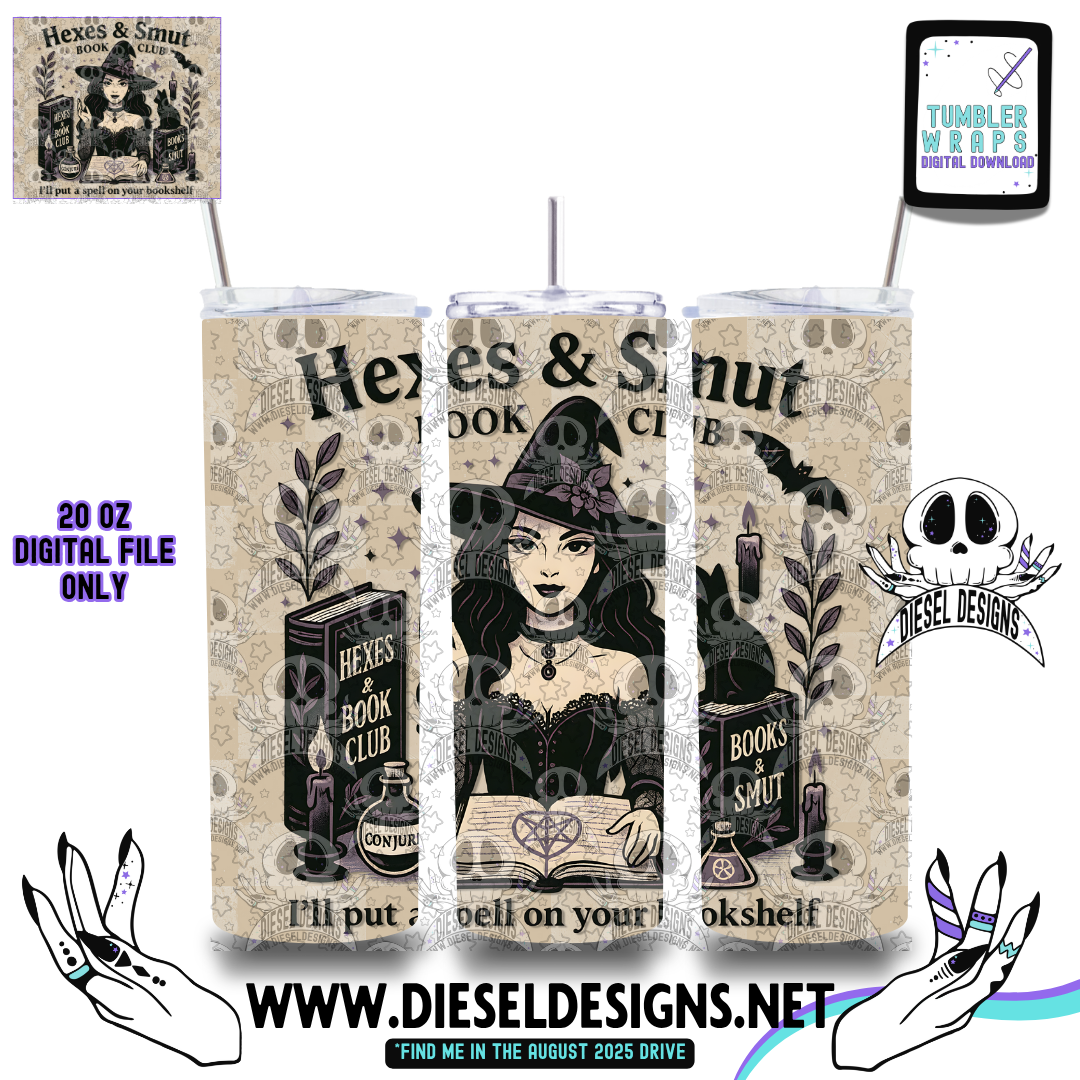 Hexes and Smut Tumbler | 20oz. Tumbler Wrap | 300 DPI | Digital File Only