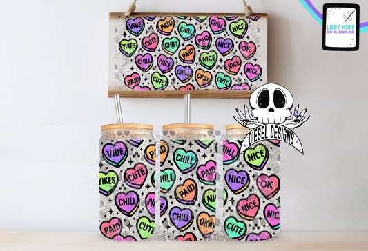 Convo Heart LIBBY WRAP | 300 DPI PNG | 16 oz Libby Wrap | Digital File Only