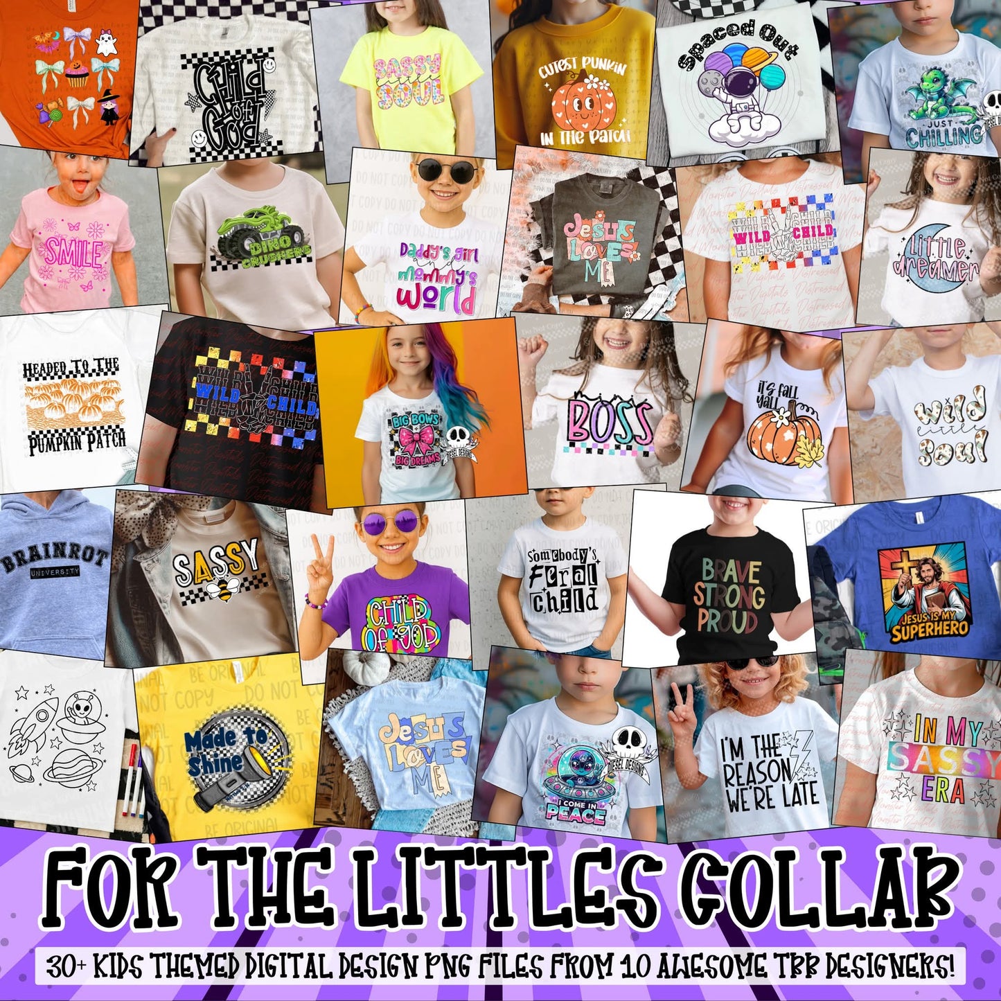 For The Littles The Boss Bar Collab | 300 DPI | PNG | Seamless | Tumbler Wraps | Collab | Digital File Only