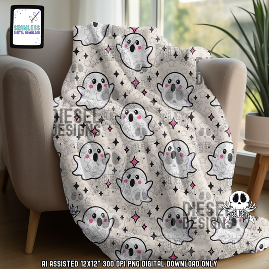 Haunted Lattes V2 Seamless | Seamless File | 300 DPI | 12" x 12" | Digital File only