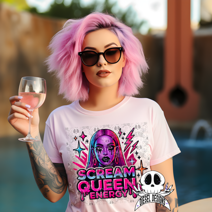 Scream Queen Energy V1 PNG  | 300 DPI | Transparent PNG | Digital File Only