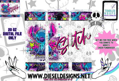 Blue Monster Cheer Fundraiser For Addie Tumbler Wrap Pack