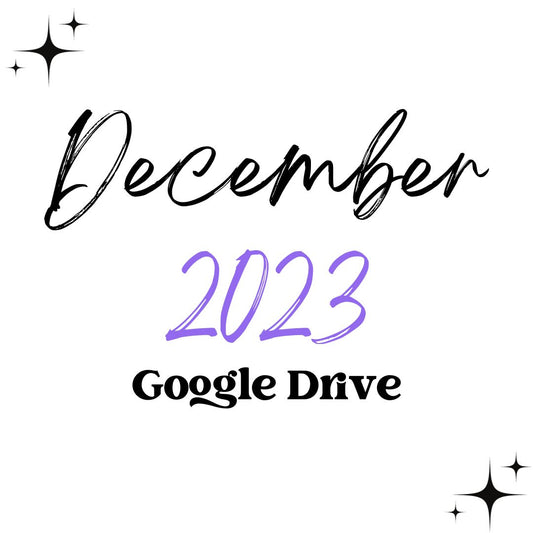 December 2023 Google Drive | 300 DPI | Transparent PNG | Seamless | Tumbler Wraps | Clipart