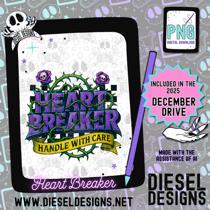 Heart Breaker PNG  | 300 DPI | Transparent PNG | Digital File Only