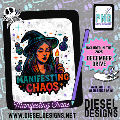 Manifesting Chaos PNG  | 300 DPI | Transparent PNG | Digital File Only