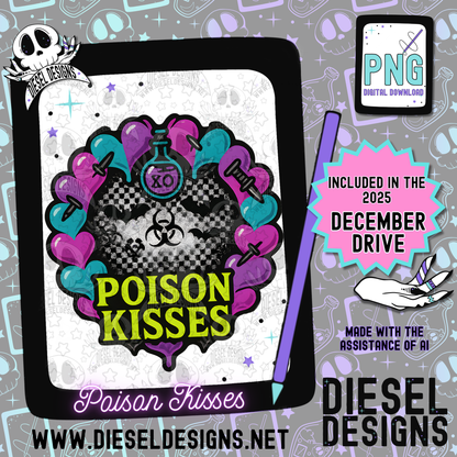 Poison Kisses PNG  | 300 DPI | Transparent PNG | Digital File Only