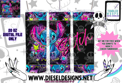 Blue Monster Cheer Fundraiser For Addie Tumbler Wrap Pack