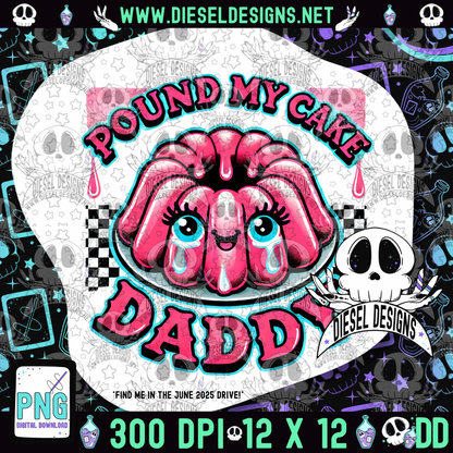 Pound My Cake PNG  | 300 DPI | Transparent PNG | Digital File Only