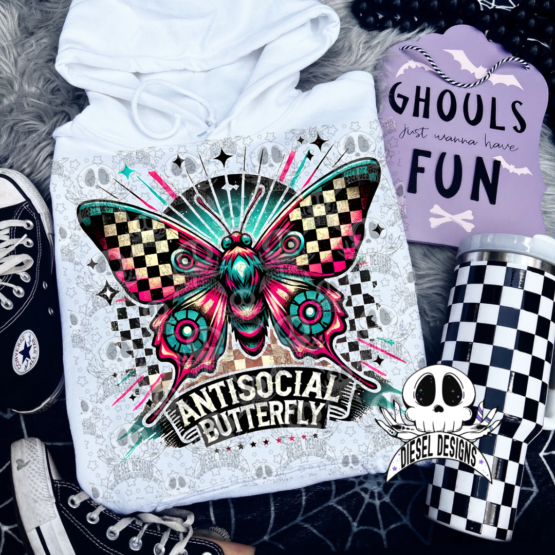 Antisocial Butterfly PNG  | 300 DPI | Transparent PNG | Digital File Only