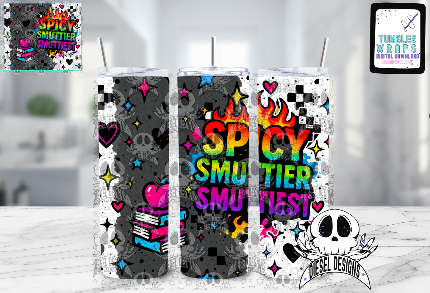 Smut And Reading Collab With RevelYou Design Co | 300 DPI | PNG | Tumbler Wraps | Libby Wraps | Collab | Digital File Only