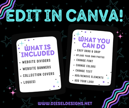 Grungy Witch Website Kit | Website Kits | Editable graphics included | Edit In Canva