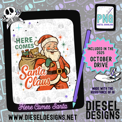 Retro Christmas PNG Bundle  | 300 DPI | Transparent PNG | Digital File Only | Bundle
