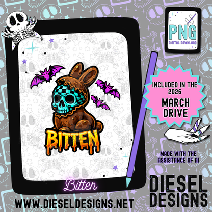 Bitten PNG  | 300 DPI | Transparent PNG | Digital File Only