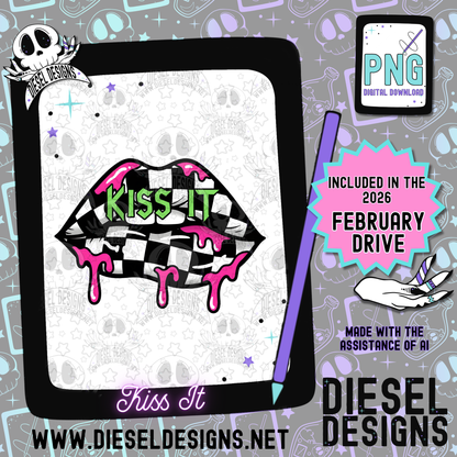 Kiss It PNG  | 300 DPI | Transparent PNG | Digital File Only