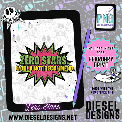 Zero Stars PNG  | 300 DPI | Transparent PNG | Digital File Only