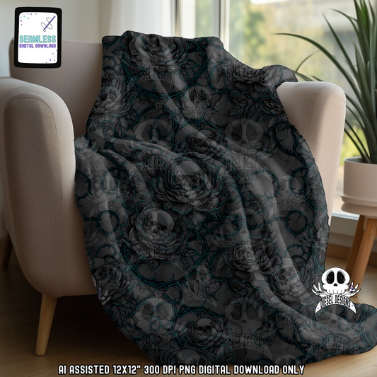 Dark Romance Seamless | Seamless File | 300 DPI | 12" x 12" | Digital File only