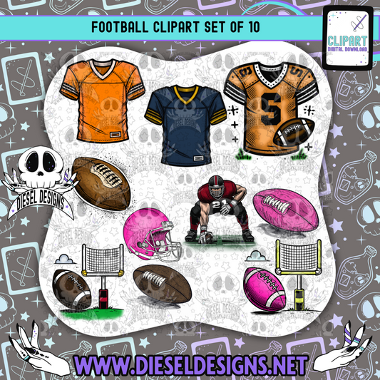 Football Clipart & Elements Set | 300 DPI | Transparent PNG | Clipart & Elements |