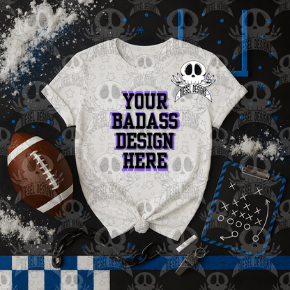 Football Themed White Tshirt Mock Up Set | AI Assisted Mock UP | PNG |