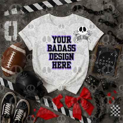 Football Themed White Tshirt Mock Up Set | AI Assisted Mock UP | PNG |