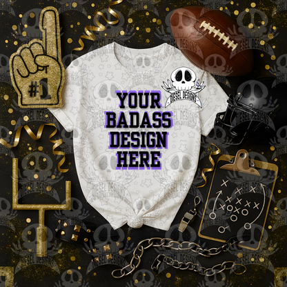 Football Themed White Tshirt Mock Up Set | AI Assisted Mock UP | PNG |