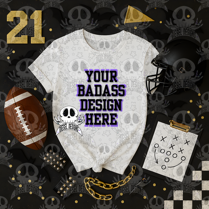 Football Themed White Tshirt Mock Up Set | AI Assisted Mock UP | PNG |