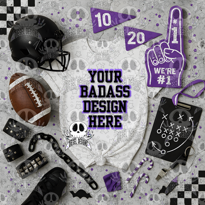 Football Themed White Tshirt Mock Up Set | AI Assisted Mock UP | PNG |