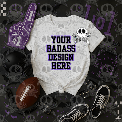Football Themed White Tshirt Mock Up Set | AI Assisted Mock UP | PNG |