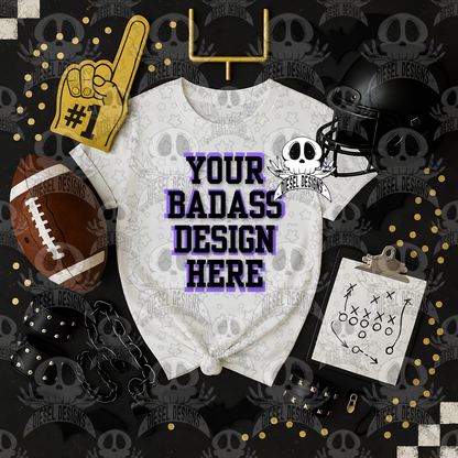 Football Themed White Tshirt Mock Up Set | AI Assisted Mock UP | PNG |