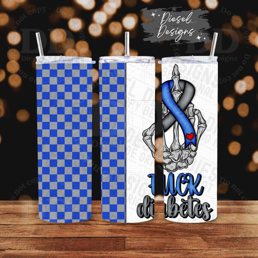 Fuck Diabetes | 20oz. Tumbler Wrap | 300 DPI | Digital File Only