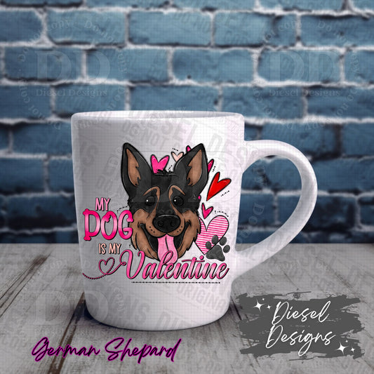 Valentine Dog - German Shepherd | 300 DPI | Transparent PNG | Digital File Only