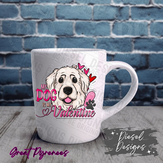 Valentine Dog - Great Pyranees | 300 DPI | Transparent PNG | Digital File Only