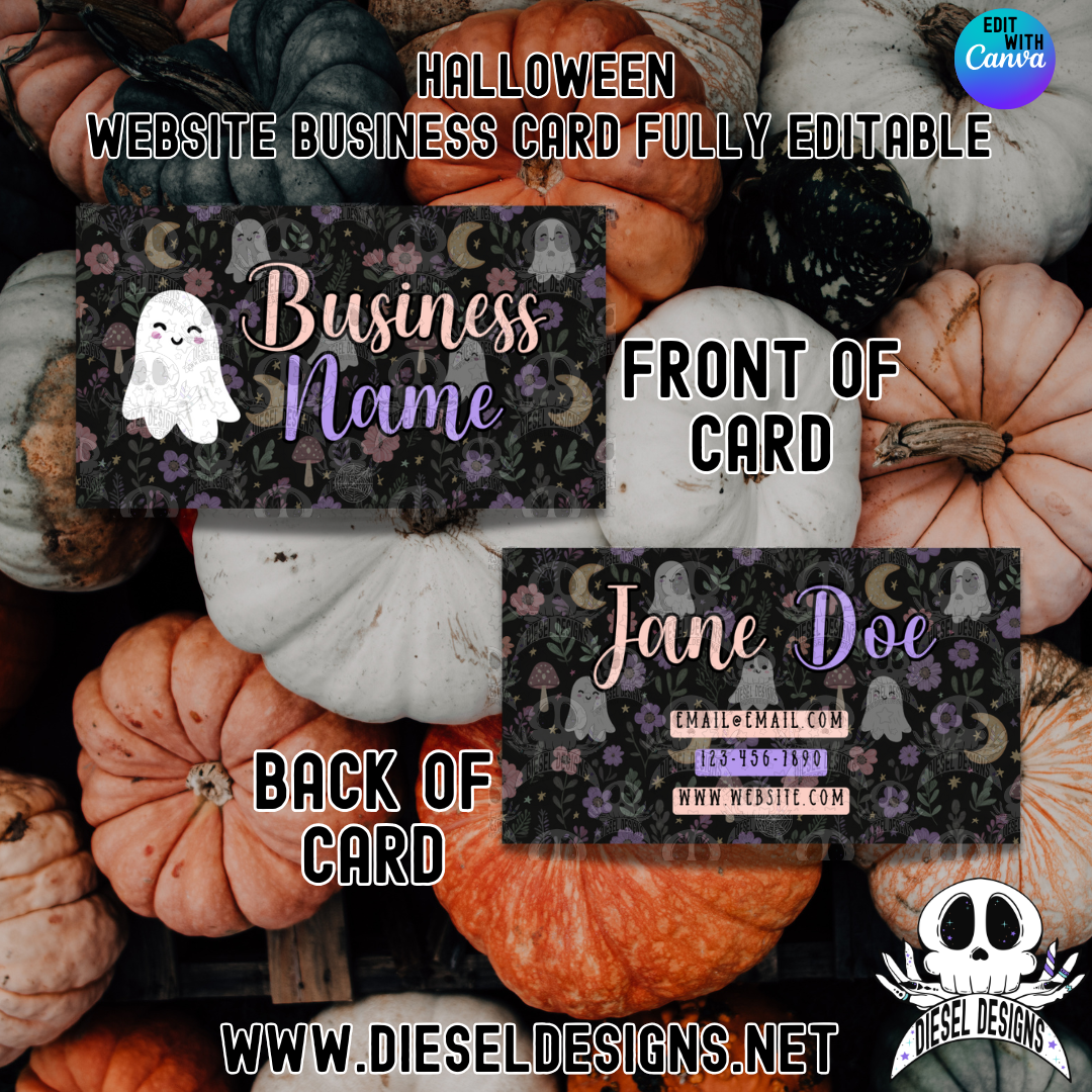 Halloween Business Card | Business Card | Editable in Canva