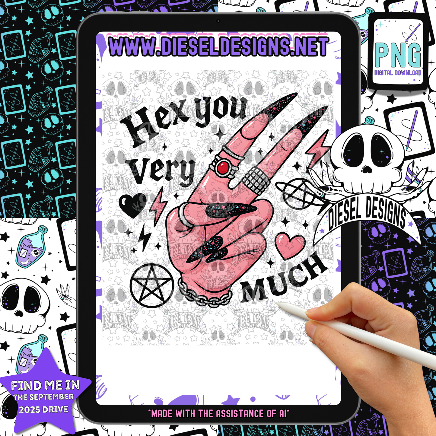 Hex You Very Much V2 PNG  | 300 DPI | Transparent PNG | Digital File Only