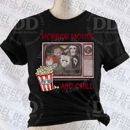 Horror movies & Chill | 300 DPI | Transparent PNG | Digital File Only