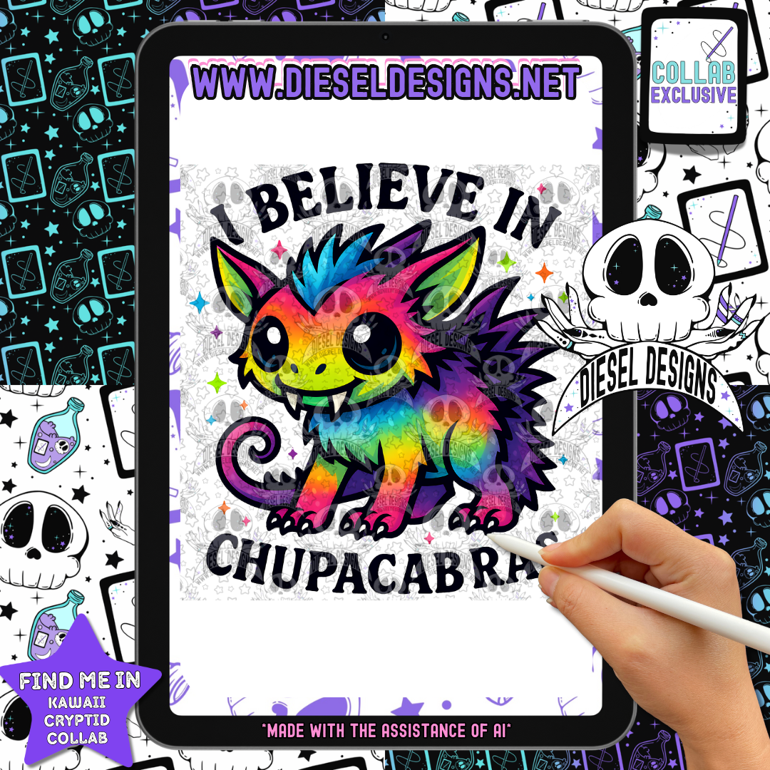 Kawaii Cryptids Collab With Emerald Ink|  Files | PNG | Collab | Seamless