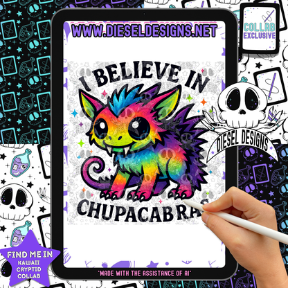 Kawaii Cryptids Collab With Emerald Ink|  Files | PNG | Collab | Seamless